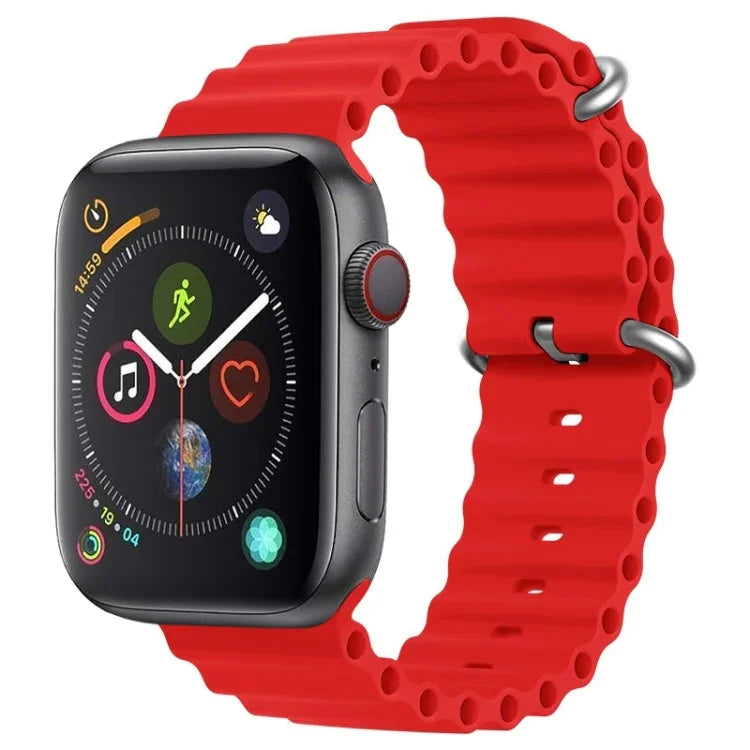 سوار ساعة سيليكون ZGA Ocean، لسلسلة Apple Watch 4 مقاس 44مم، لسلسلة Apple Watch 3 مقاس 42مم، لسلسلة Apple Watch 2 مقاس 42مم، لـ Apple Watch مقاس 42مم