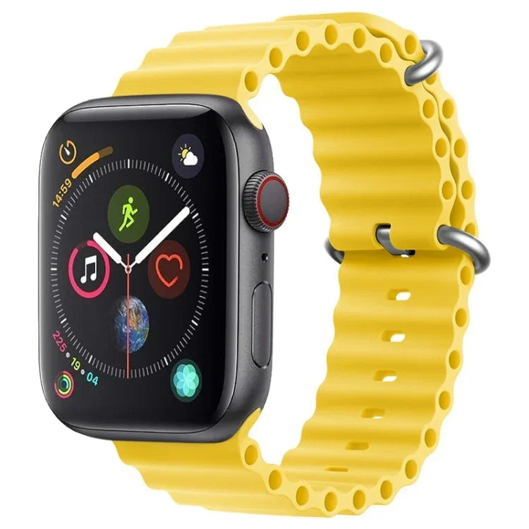 سوار ساعة سيليكون ZGA Ocean، لسلسلة Apple Watch 4 مقاس 44مم، لسلسلة Apple Watch 3 مقاس 42مم، لسلسلة Apple Watch 2 مقاس 42مم، لـ Apple Watch مقاس 42مم