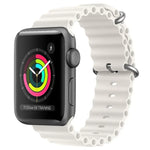 سوار ساعة سيليكون ZGA Ocean، لسلسلة Apple Watch 4 مقاس 44مم، لسلسلة Apple Watch 3 مقاس 42مم، لسلسلة Apple Watch 2 مقاس 42مم، لـ Apple Watch مقاس 42مم