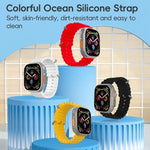سوار ساعة سيليكون ZGA Ocean، لسلسلة Apple Watch 4 مقاس 44مم، لسلسلة Apple Watch 3 مقاس 42مم، لسلسلة Apple Watch 2 مقاس 42مم، لـ Apple Watch مقاس 42مم