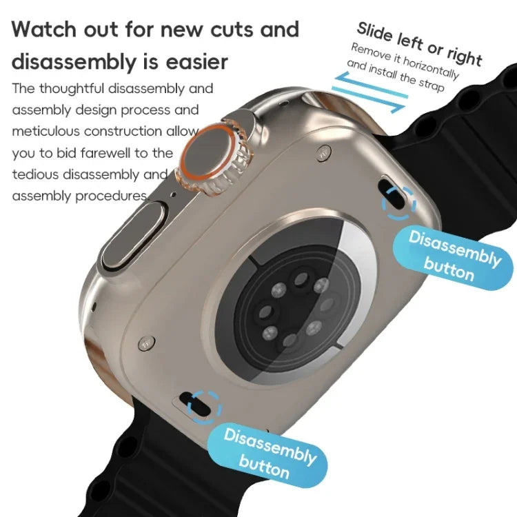 سوار ساعة سيليكون ZGA Ocean، لسلسلة Apple Watch 4 مقاس 44مم، لسلسلة Apple Watch 3 مقاس 42مم، لسلسلة Apple Watch 2 مقاس 42مم، لـ Apple Watch مقاس 42مم