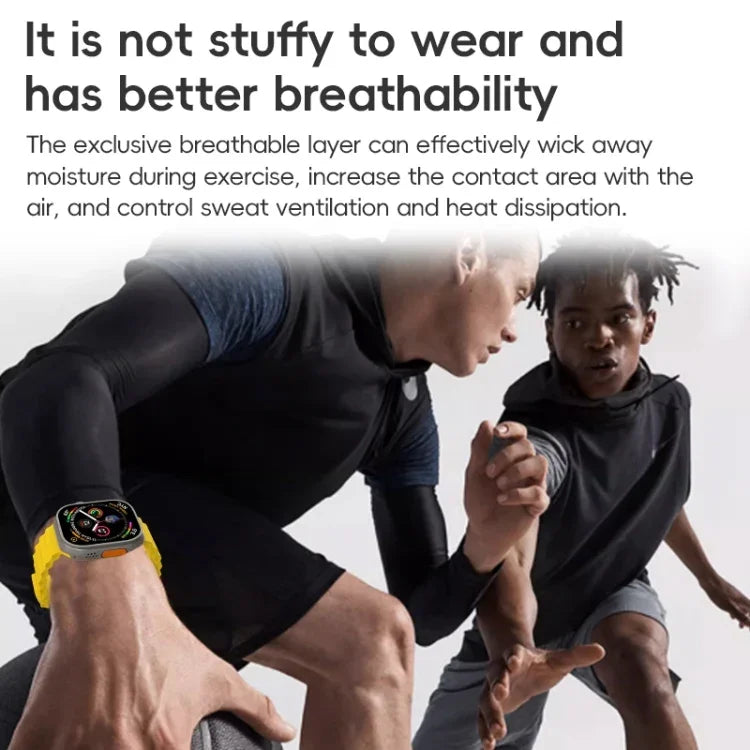سوار ساعة سيليكون ZGA Ocean، لسلسلة Apple Watch 4 مقاس 44مم، لسلسلة Apple Watch 3 مقاس 42مم، لسلسلة Apple Watch 2 مقاس 42مم، لـ Apple Watch مقاس 42مم