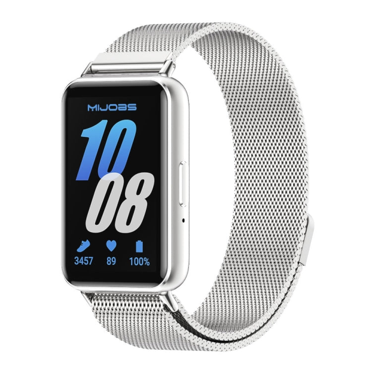 سوار ساعة معدني مغناطيسي Mijobs ميلانيزي، لـ Samsung Galaxy Fit 3
