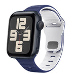 سوار ساعة سيليكون بقفل عكسي بنمط الموجة، لسلسلة Apple Watch 10 مقاس 46 مم، لسلسلة Apple Watch 10 مقاس 42 مم، لسلسلة Apple Watch SE 2023 مقاس 44 مم، لسلسلة Apple Watch SE 2023 مقاس 40 مم