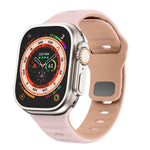 سوار ساعة سيليكون بقفل عكسي بنمط الموجة، لسلسلة Apple Watch Ultra 2 مقاس 49 مم، لسلسلة Apple Watch 9 مقاس 45 مم، لسلسلة Apple Watch 9 مقاس 41 مم، لسلسلة Apple Watch Ultra مقاس 49 مم