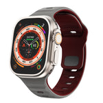سوار ساعة سيليكون بقفل عكسي بنمط الموجة، لسلسلة Apple Watch Ultra 2 مقاس 49 مم، لسلسلة Apple Watch 9 مقاس 45 مم، لسلسلة Apple Watch 9 مقاس 41 مم، لسلسلة Apple Watch Ultra مقاس 49 مم