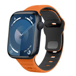سوار ساعة سيليكون بقفل عكسي بنمط الموجة، لسلسلة Apple Watch Ultra 2 مقاس 49 مم، لسلسلة Apple Watch 9 مقاس 45 مم، لسلسلة Apple Watch 9 مقاس 41 مم، لسلسلة Apple Watch Ultra مقاس 49 مم