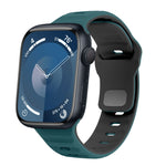 سوار ساعة سيليكون بقفل عكسي بنمط الموجة، لسلسلة Apple Watch Ultra 2 مقاس 49 مم، لسلسلة Apple Watch 9 مقاس 45 مم، لسلسلة Apple Watch 9 مقاس 41 مم، لسلسلة Apple Watch Ultra مقاس 49 مم