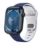 سوار ساعة سيليكون بقفل عكسي بنمط الموجة، لسلسلة Apple Watch Ultra 2 مقاس 49 مم، لسلسلة Apple Watch 9 مقاس 45 مم، لسلسلة Apple Watch 9 مقاس 41 مم، لسلسلة Apple Watch Ultra مقاس 49 مم