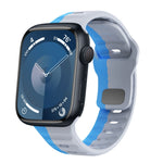 سوار ساعة سيليكون بقفل عكسي بنمط الموجة، لسلسلة Apple Watch Ultra 2 مقاس 49 مم، لسلسلة Apple Watch 9 مقاس 45 مم، لسلسلة Apple Watch 9 مقاس 41 مم، لسلسلة Apple Watch Ultra مقاس 49 مم