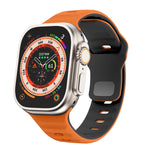 سوار ساعة سيليكون بقفل عكسي بنمط الموجة، لسلسلة Apple Watch Ultra 2 مقاس 49 مم، لسلسلة Apple Watch 9 مقاس 45 مم، لسلسلة Apple Watch 9 مقاس 41 مم، لسلسلة Apple Watch Ultra مقاس 49 مم