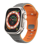 سوار ساعة سيليكون بقفل عكسي بنمط الموجة، لسلسلة Apple Watch Ultra 2 مقاس 49 مم، لسلسلة Apple Watch 9 مقاس 45 مم، لسلسلة Apple Watch 9 مقاس 41 مم، لسلسلة Apple Watch Ultra مقاس 49 مم
