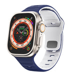 سوار ساعة سيليكون بقفل عكسي بنمط الموجة، لسلسلة Apple Watch Ultra 2 مقاس 49 مم، لسلسلة Apple Watch 9 مقاس 45 مم، لسلسلة Apple Watch 9 مقاس 41 مم، لسلسلة Apple Watch Ultra مقاس 49 مم
