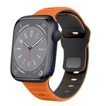 سوار ساعة سيليكون بقفل عكسي بنمط الموجة، لسلسلة Apple Watch 8 مقاس 41 مم، لسلسلة Apple Watch 8 مقاس 45 مم، لسلسلة Apple Watch SE 2022 مقاس 40 مم، لسلسلة Apple Watch SE 2022 مقاس 44 مم