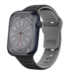 سوار ساعة سيليكون بقفل عكسي بنمط الموجة، لسلسلة Apple Watch 8 مقاس 41 مم، لسلسلة Apple Watch 8 مقاس 45 مم، لسلسلة Apple Watch SE 2022 مقاس 40 مم، لسلسلة Apple Watch SE 2022 مقاس 44 مم