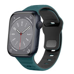 سوار ساعة سيليكون بقفل عكسي بنمط الموجة، لسلسلة Apple Watch 8 مقاس 41 مم، لسلسلة Apple Watch 8 مقاس 45 مم، لسلسلة Apple Watch SE 2022 مقاس 40 مم، لسلسلة Apple Watch SE 2022 مقاس 44 مم