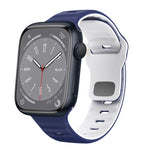 سوار ساعة سيليكون بقفل عكسي بنمط الموجة، لسلسلة Apple Watch 8 مقاس 41 مم، لسلسلة Apple Watch 8 مقاس 45 مم، لسلسلة Apple Watch SE 2022 مقاس 40 مم، لسلسلة Apple Watch SE 2022 مقاس 44 مم
