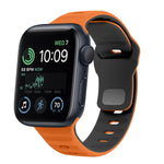 سوار ساعة سيليكون بقفل عكسي بنمط الموجة، لسلسلة Apple Watch 8 مقاس 41 مم، لسلسلة Apple Watch 8 مقاس 45 مم، لسلسلة Apple Watch SE 2022 مقاس 40 مم، لسلسلة Apple Watch SE 2022 مقاس 44 مم