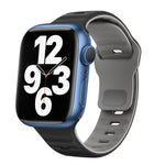 سوار ساعة سيليكون بقفل عكسي بنمط الموجة، لسلسلة Apple Watch 7 مقاس 41 مم، لسلسلة Apple Watch 7 مقاس 45 مم، لسلسلة Apple Watch SE مقاس 40 مم، لسلسلة Apple Watch SE مقاس 44 مم