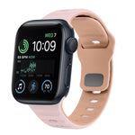 سوار ساعة سيليكون بقفل عكسي بنمط الموجة، لسلسلة Apple Watch 7 مقاس 41 مم، لسلسلة Apple Watch 7 مقاس 45 مم، لسلسلة Apple Watch SE مقاس 40 مم، لسلسلة Apple Watch SE مقاس 44 مم