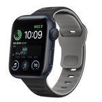 سوار ساعة سيليكون بقفل عكسي بنمط الموجة، لسلسلة Apple Watch 7 مقاس 41 مم، لسلسلة Apple Watch 7 مقاس 45 مم، لسلسلة Apple Watch SE مقاس 40 مم، لسلسلة Apple Watch SE مقاس 44 مم