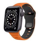 سوار ساعة سيليكون بقفل عكسي بنمط الموجة، لسلسلة Apple Watch 6 مقاس 40 مم، لسلسلة Apple Watch 6 مقاس 44 مم، لسلسلة Apple Watch 5 مقاس 44 مم، لسلسلة Apple Watch 5 مقاس 40 مم