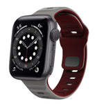 سوار ساعة سيليكون بقفل عكسي بنمط الموجة، لسلسلة Apple Watch 6 مقاس 40 مم، لسلسلة Apple Watch 6 مقاس 44 مم، لسلسلة Apple Watch 5 مقاس 44 مم، لسلسلة Apple Watch 5 مقاس 40 مم