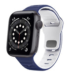 سوار ساعة سيليكون بقفل عكسي بنمط الموجة، لسلسلة Apple Watch 6 مقاس 40 مم، لسلسلة Apple Watch 6 مقاس 44 مم، لسلسلة Apple Watch 5 مقاس 44 مم، لسلسلة Apple Watch 5 مقاس 40 مم