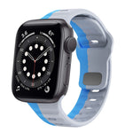 سوار ساعة سيليكون بقفل عكسي بنمط الموجة، لسلسلة Apple Watch 6 مقاس 40 مم، لسلسلة Apple Watch 6 مقاس 44 مم، لسلسلة Apple Watch 5 مقاس 44 مم، لسلسلة Apple Watch 5 مقاس 40 مم