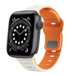 سوار ساعة سيليكون بقفل عكسي بنمط الموجة، لسلسلة Apple Watch 6 مقاس 40 مم، لسلسلة Apple Watch 6 مقاس 44 مم، لسلسلة Apple Watch 5 مقاس 44 مم، لسلسلة Apple Watch 5 مقاس 40 مم