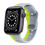 سوار ساعة سيليكون بقفل عكسي بنمط الموجة، لسلسلة Apple Watch 6 مقاس 40 مم، لسلسلة Apple Watch 6 مقاس 44 مم، لسلسلة Apple Watch 5 مقاس 44 مم، لسلسلة Apple Watch 5 مقاس 40 مم