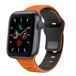 سوار ساعة سيليكون بقفل عكسي بنمط الموجة، لسلسلة Apple Watch 6 مقاس 40 مم، لسلسلة Apple Watch 6 مقاس 44 مم، لسلسلة Apple Watch 5 مقاس 44 مم، لسلسلة Apple Watch 5 مقاس 40 مم