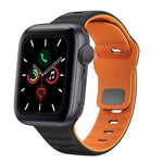 سوار ساعة سيليكون بقفل عكسي بنمط الموجة، لسلسلة Apple Watch 6 مقاس 40 مم، لسلسلة Apple Watch 6 مقاس 44 مم، لسلسلة Apple Watch 5 مقاس 44 مم، لسلسلة Apple Watch 5 مقاس 40 مم