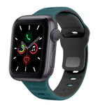 سوار ساعة سيليكون بقفل عكسي بنمط الموجة، لسلسلة Apple Watch 6 مقاس 40 مم، لسلسلة Apple Watch 6 مقاس 44 مم، لسلسلة Apple Watch 5 مقاس 44 مم، لسلسلة Apple Watch 5 مقاس 40 مم