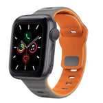 سوار ساعة سيليكون بقفل عكسي بنمط الموجة، لسلسلة Apple Watch 6 مقاس 40 مم، لسلسلة Apple Watch 6 مقاس 44 مم، لسلسلة Apple Watch 5 مقاس 44 مم، لسلسلة Apple Watch 5 مقاس 40 مم
