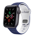 سوار ساعة سيليكون بقفل عكسي بنمط الموجة، لسلسلة Apple Watch 6 مقاس 40 مم، لسلسلة Apple Watch 6 مقاس 44 مم، لسلسلة Apple Watch 5 مقاس 44 مم، لسلسلة Apple Watch 5 مقاس 40 مم