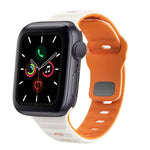 سوار ساعة سيليكون بقفل عكسي بنمط الموجة، لسلسلة Apple Watch 6 مقاس 40 مم، لسلسلة Apple Watch 6 مقاس 44 مم، لسلسلة Apple Watch 5 مقاس 44 مم، لسلسلة Apple Watch 5 مقاس 40 مم