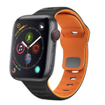سوار ساعة سيليكون بقفل عكسي بنمط الموجة، لسلسلة Apple Watch 4 مقاس 44 مم، لسلسلة Apple Watch 4 مقاس 40 مم، لسلسلة Apple Watch 3 مقاس 38 مم، لسلسلة Apple Watch 3 مقاس 42 مم