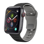 سوار ساعة سيليكون بقفل عكسي بنمط الموجة، لسلسلة Apple Watch 4 مقاس 44 مم، لسلسلة Apple Watch 4 مقاس 40 مم، لسلسلة Apple Watch 3 مقاس 38 مم، لسلسلة Apple Watch 3 مقاس 42 مم