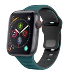 سوار ساعة سيليكون بقفل عكسي بنمط الموجة، لسلسلة Apple Watch 4 مقاس 44 مم، لسلسلة Apple Watch 4 مقاس 40 مم، لسلسلة Apple Watch 3 مقاس 38 مم، لسلسلة Apple Watch 3 مقاس 42 مم