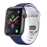 سوار ساعة سيليكون بقفل عكسي بنمط الموجة، لسلسلة Apple Watch 4 مقاس 44 مم، لسلسلة Apple Watch 4 مقاس 40 مم، لسلسلة Apple Watch 3 مقاس 38 مم، لسلسلة Apple Watch 3 مقاس 42 مم