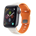 سوار ساعة سيليكون بقفل عكسي بنمط الموجة، لسلسلة Apple Watch 4 مقاس 44 مم، لسلسلة Apple Watch 4 مقاس 40 مم، لسلسلة Apple Watch 3 مقاس 38 مم، لسلسلة Apple Watch 3 مقاس 42 مم
