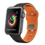 سوار ساعة سيليكون بقفل عكسي بنمط الموجة، لسلسلة Apple Watch 2 مقاس 42 مم، لسلسلة Apple Watch 2 مقاس 38 مم، لسلسلة Apple Watch مقاس 42 مم، لسلسلة Apple Watch مقاس 38 مم