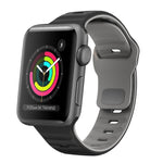 سوار ساعة سيليكون بقفل عكسي بنمط الموجة، لسلسلة Apple Watch 2 مقاس 42 مم، لسلسلة Apple Watch 2 مقاس 38 مم، لسلسلة Apple Watch مقاس 42 مم، لسلسلة Apple Watch مقاس 38 مم