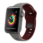 سوار ساعة سيليكون بقفل عكسي بنمط الموجة، لسلسلة Apple Watch 2 مقاس 42 مم، لسلسلة Apple Watch 2 مقاس 38 مم، لسلسلة Apple Watch مقاس 42 مم، لسلسلة Apple Watch مقاس 38 مم