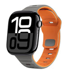 سوار ساعة سيليكون بقفل عكسي بنمط الموجة، لسلسلة Apple Watch 10 مقاس 46 مم، لسلسلة Apple Watch 10 مقاس 42 مم، لسلسلة Apple Watch SE 2023 مقاس 44 مم، لسلسلة Apple Watch SE 2023 مقاس 40 مم