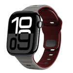 سوار ساعة سيليكون بقفل عكسي بنمط الموجة، لسلسلة Apple Watch 10 مقاس 46 مم، لسلسلة Apple Watch 10 مقاس 42 مم، لسلسلة Apple Watch SE 2023 مقاس 44 مم، لسلسلة Apple Watch SE 2023 مقاس 40 مم