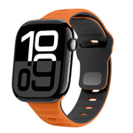 سوار ساعة سيليكون بقفل عكسي بنمط الموجة، لسلسلة Apple Watch 10 مقاس 46 مم، لسلسلة Apple Watch 10 مقاس 42 مم، لسلسلة Apple Watch SE 2023 مقاس 44 مم، لسلسلة Apple Watch SE 2023 مقاس 40 مم