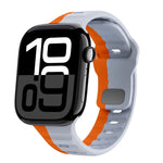 سوار ساعة سيليكون بقفل عكسي بنمط الموجة، لسلسلة Apple Watch 10 مقاس 46 مم، لسلسلة Apple Watch 10 مقاس 42 مم، لسلسلة Apple Watch SE 2023 مقاس 44 مم، لسلسلة Apple Watch SE 2023 مقاس 40 مم