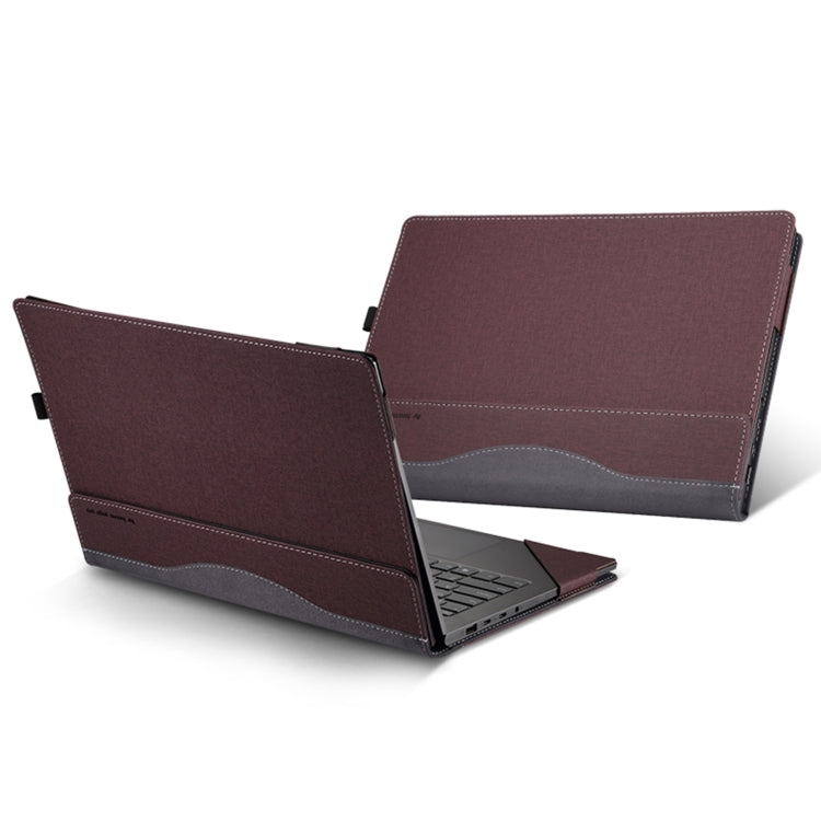 حافظة لابتوب من الجلد مقاومة للصدمات، لـ HP ProBook 445 14 بوصة G10، لـ HP ProBook 455 15.6 بوصة G10، لـ HP لابتوب 17-cu / 17s-cu 17.3 بوصة، لـ HP Pavilion X360 لابتوب 14-dw / 14m-dw، لـ HP لابتوب 14s-dp / 14-dk / 14s-dk